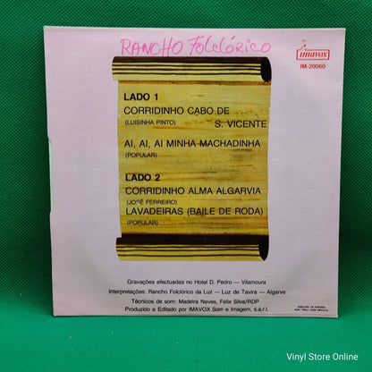 Rancho Folclórico Da Luz ‎– Hotel Do Algarve - Vinyl Store Online