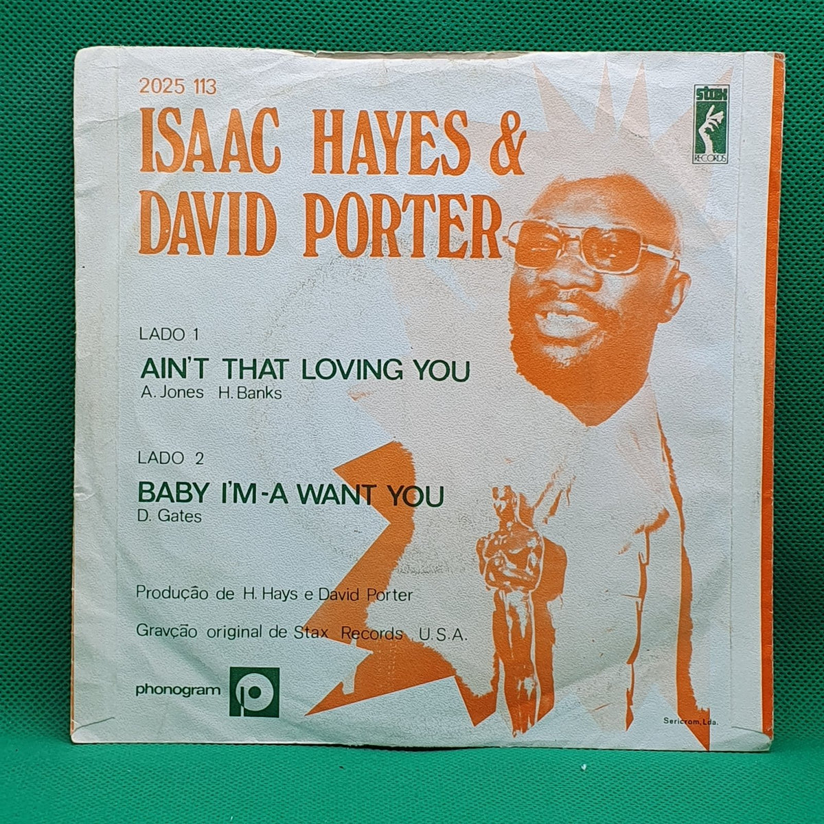 Isaac Hayes & David Porter - Ain't That Loving You / Baby I'm-A Want You (SP) · fotografia 2 · VSO#1011-2511