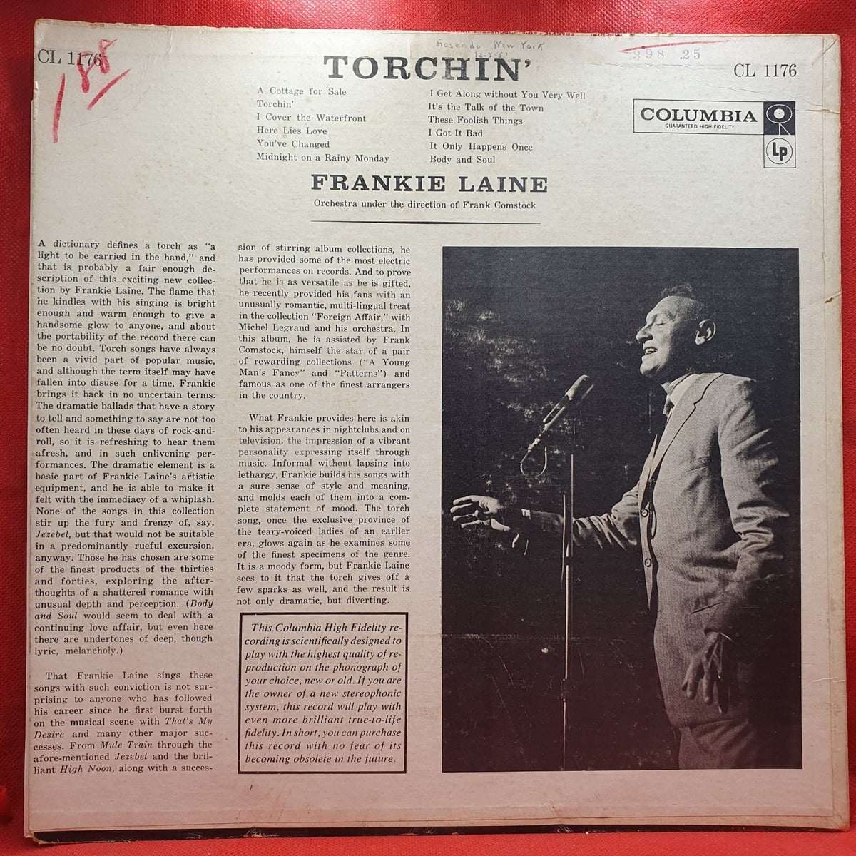 Frankie Laine - Torchin' (LP) · fotografia 2 · VSO#1070-2727