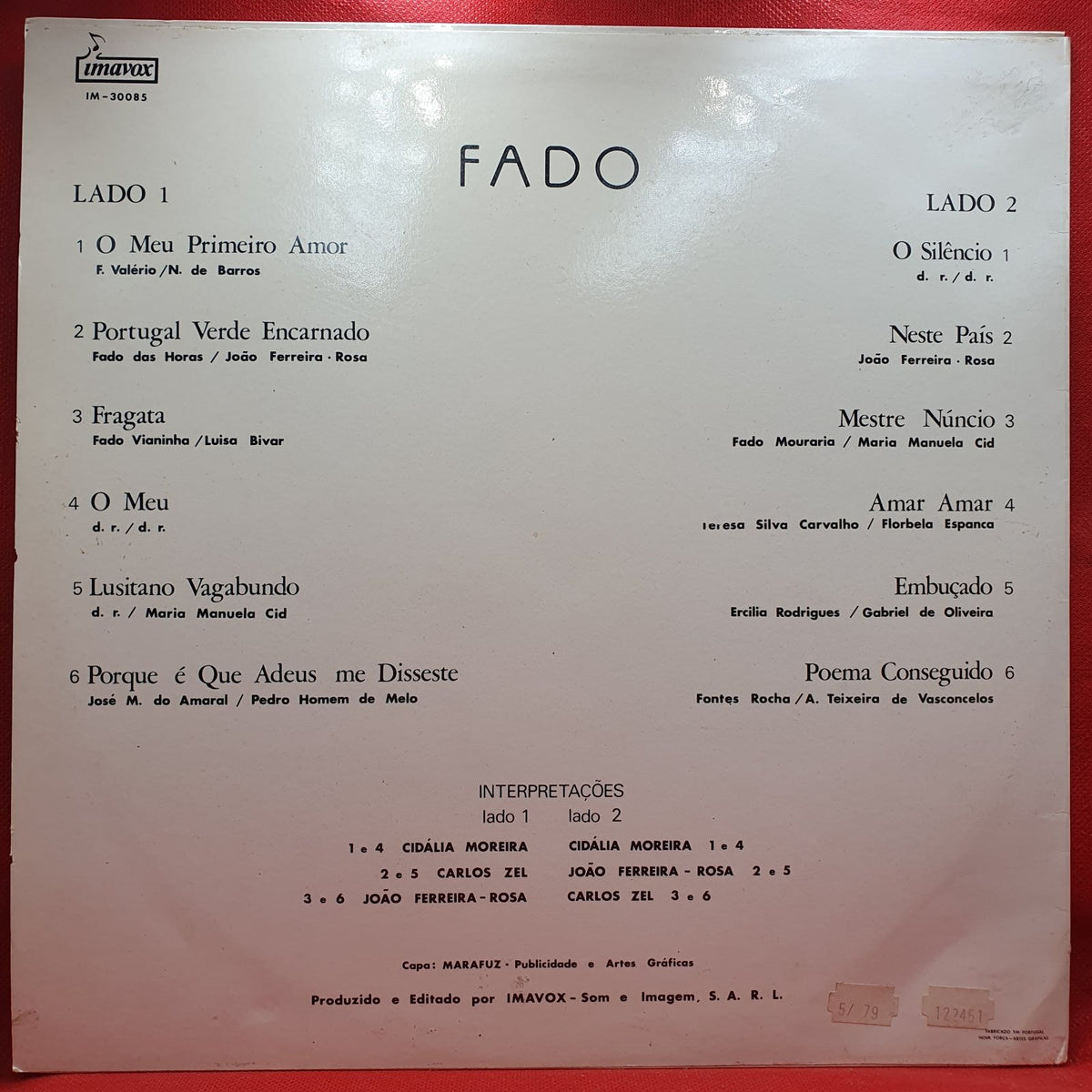 Various - Fado (LP) · fotografia 2 · VSO#1088-2807