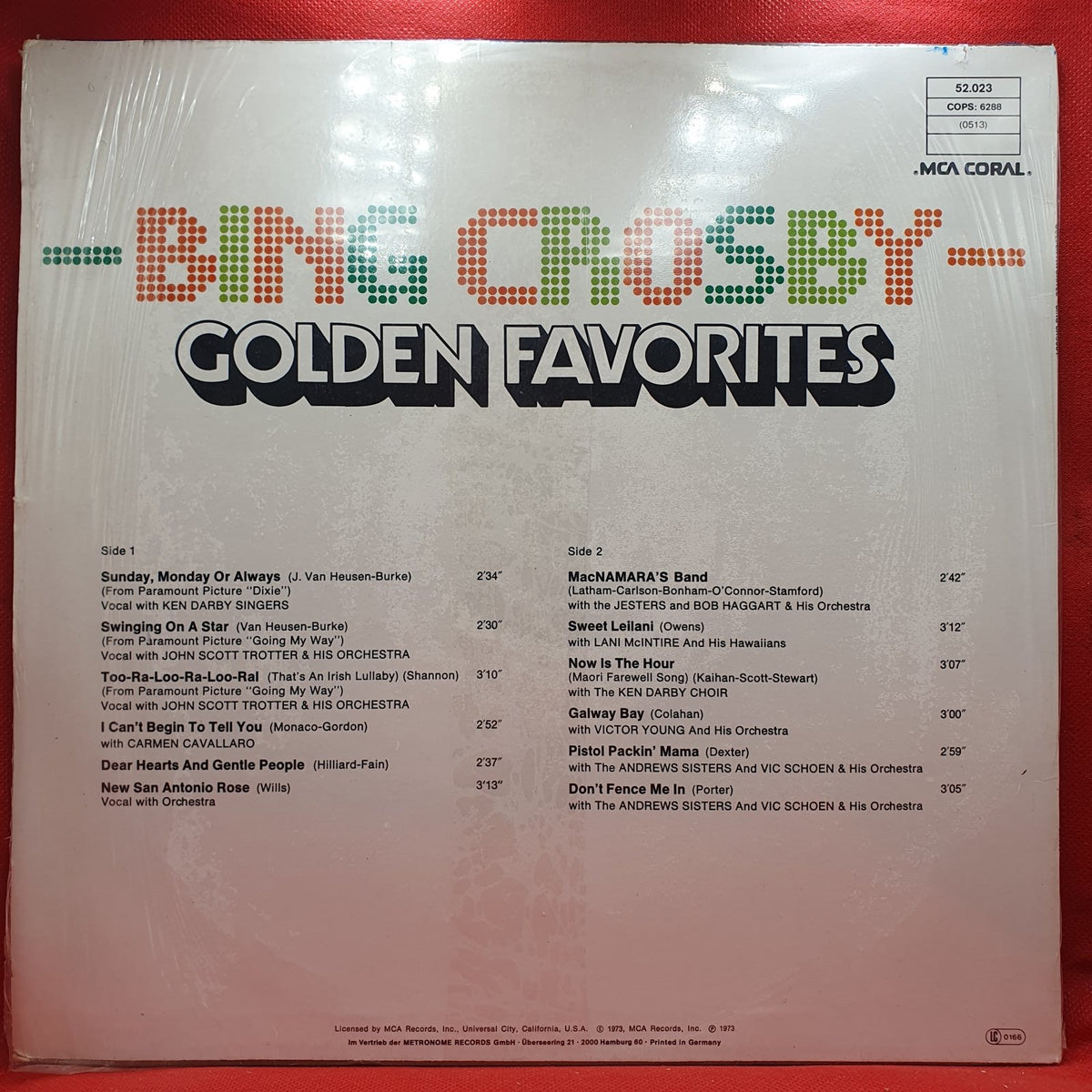 Bing Crosby - Golden Favorites (LP) · fotografia 2 · VSO#1106-2769