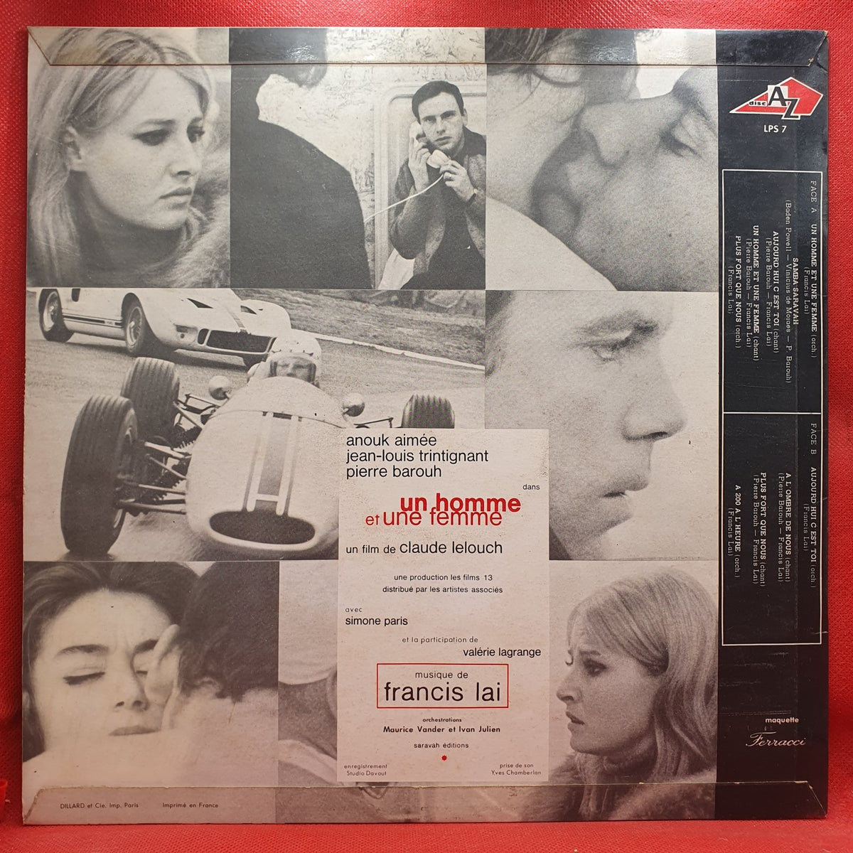 Francis Lai - Un Homme Et Une Femme (Bande Originale Du Film De Claude Lelouch) (LP) · fotografia 2 · VSO#1117-2927