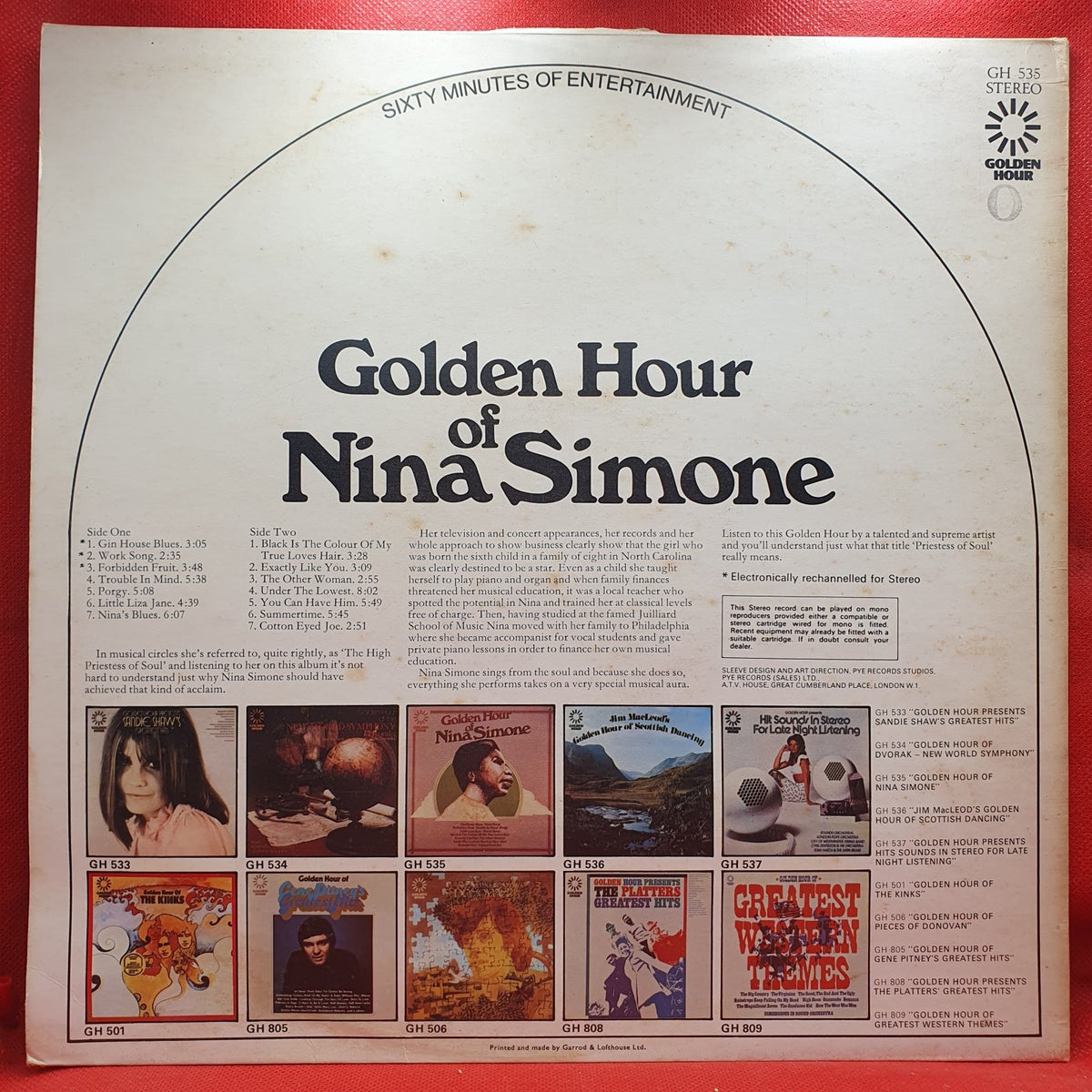Nina Simone - Golden Hour Of Nina Simone (LP) · fotografia 2 · VSO#1158-2843