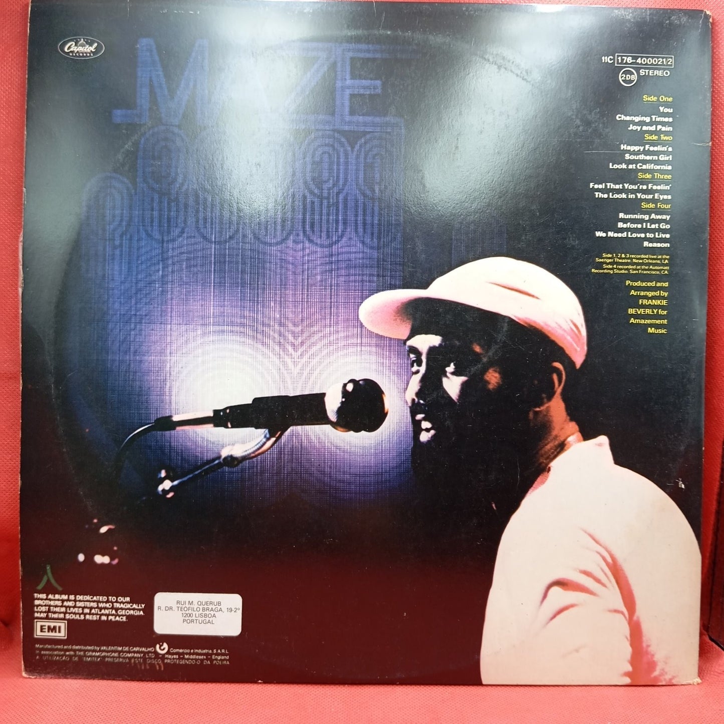 Maze Featuring Frankie Beverly - Live In New Orleans (2xLP) · fotografia 2 · VSO#116-314