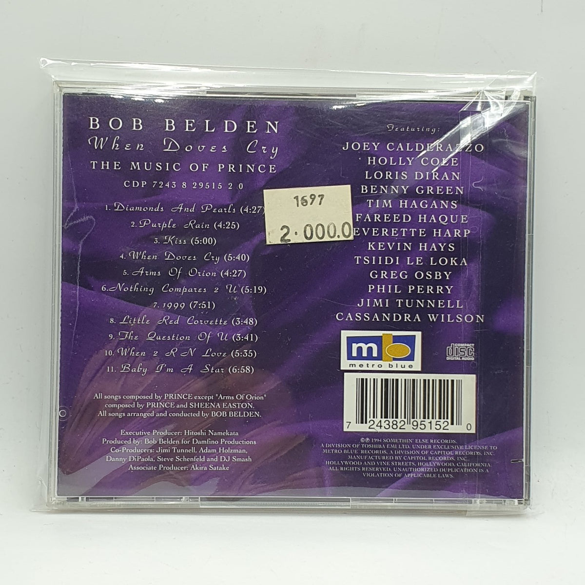 Bob Belden - When Doves Cry: The Music Of Prince (CD) · fotografia 2 · VSO#1366-3484