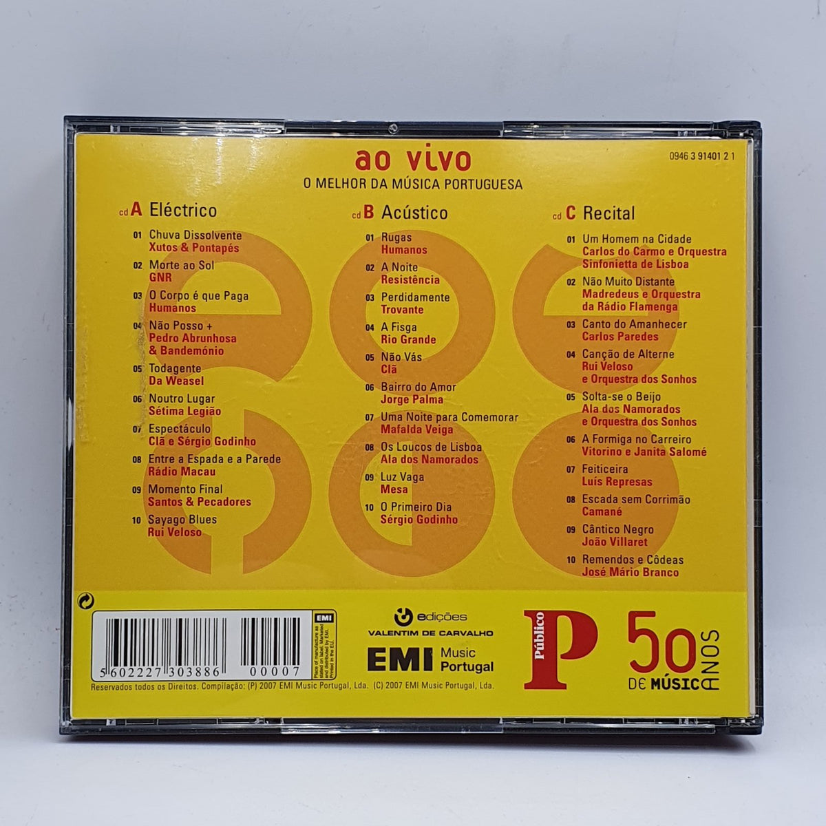 Various - Ao Vivo (O Melhor Da Música Portuguesa) (3xCD) · fotografia 2 · VSO#1394-3390