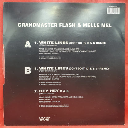 Grandmaster Flash & Melle Mel / D & S - White Lines (Don't Do It) / Hey Hey (Maxis) · fotografia 2 · VSO#1525-3828