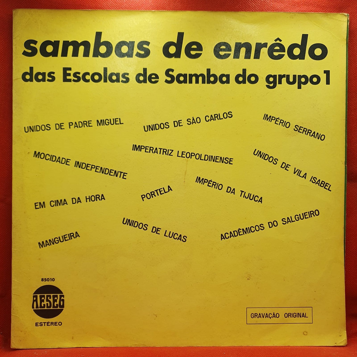 Various - Sambas-De-Enrêdo Das Escolas De Samba Do Grupo 1 (LP) · fotografia 1 · VSO#1547-3783