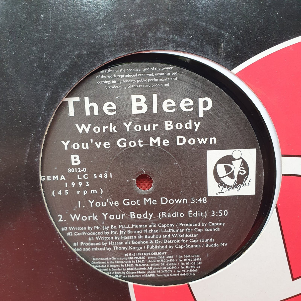 The Bleep - Work Your Body / You've Got Me Down (Maxis) · fotografia 2 · VSO#1564-3744