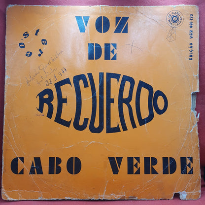 Voz De Cabo Verde - Recuerdo (LP) · fotografia 1 · VSO#1598-4074