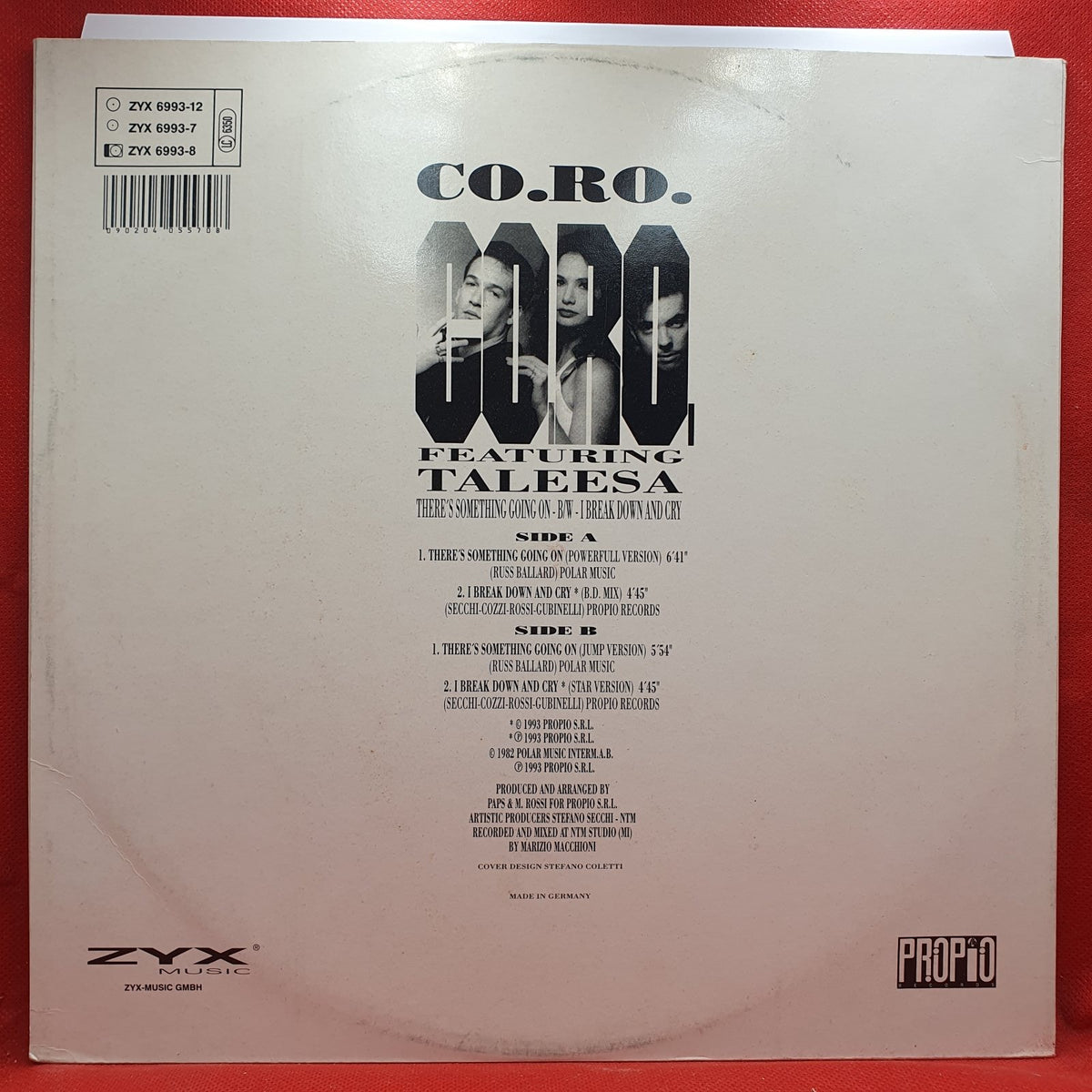 CO.RO. - There's Something Going On / I Break Down And Cry (Maxis) · fotografia 2 · VSO#1603-4000