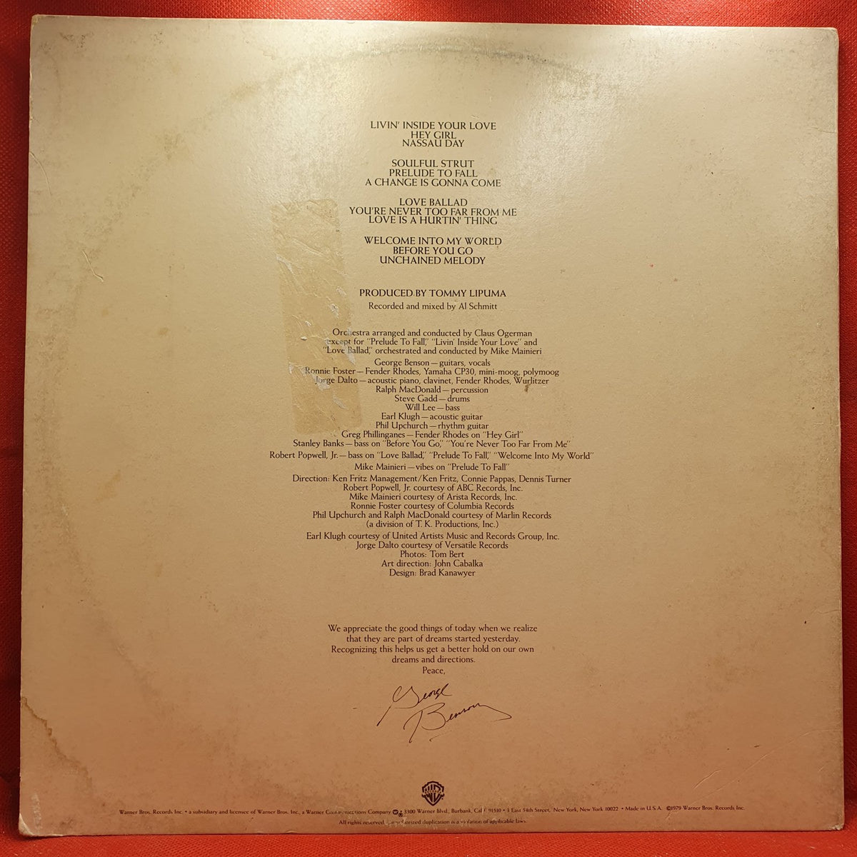 George Benson - Livin' Inside Your Love (2xLP) · fotografia 2 · VSO#1619-3966