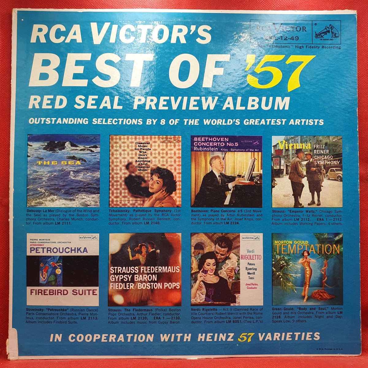 Various - RCA Victor's Best Of '57 Red Seal Preview Album (LP) · fotografia 1 · VSO#1648-3903