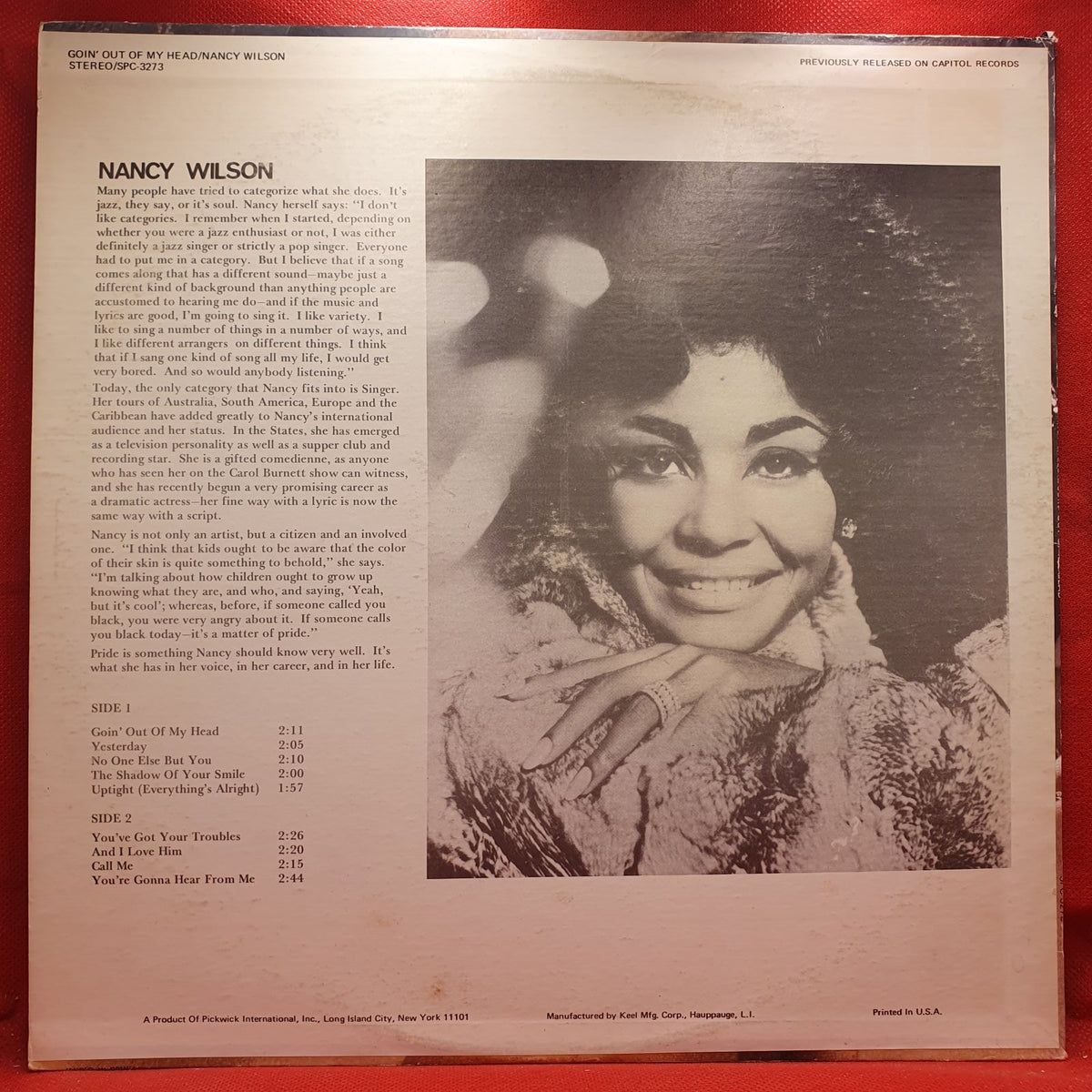 Nancy Wilson - Goin' Out Of My Head (LP) · fotografia 2 · VSO#1650-3900