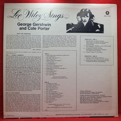 Lee Wiley - Lee Wiley Sings George Gershwin And Cole Porter (LP) · fotografia 2 · VSO#1658-3882