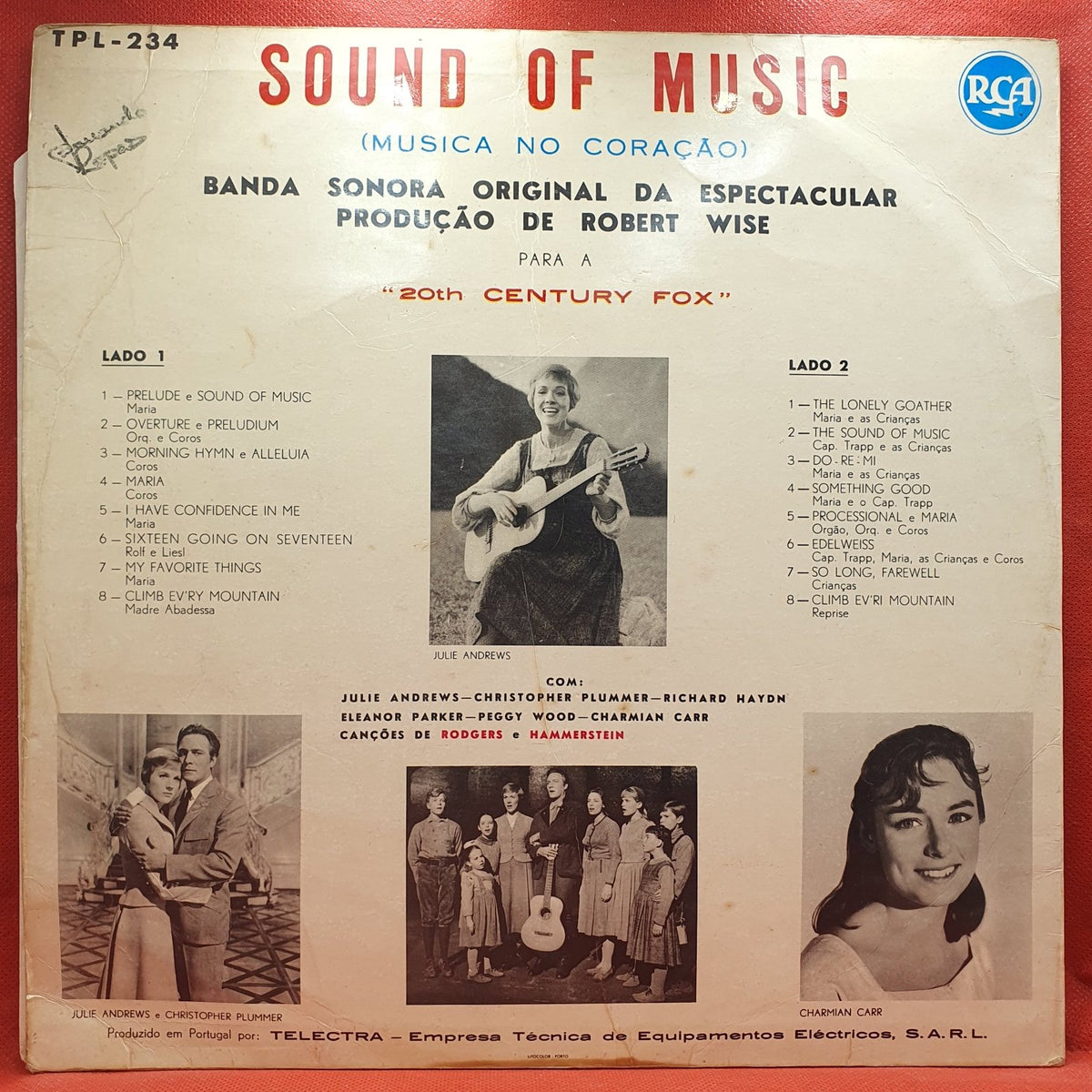 Rodgers And Hammerstein - Julie Andrews, Christopher Plummer, Irwin Kostal - The Sound Of Music = Música No Coração (Banda Sonora Original) (LP) · fotografia 2 · VSO#1679-4270