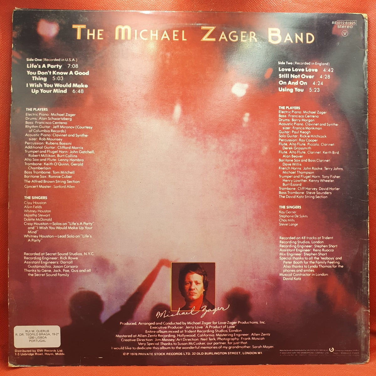 The Michael Zager Band - Life's A Party (LP) · fotografia 2 · VSO#1684-4260