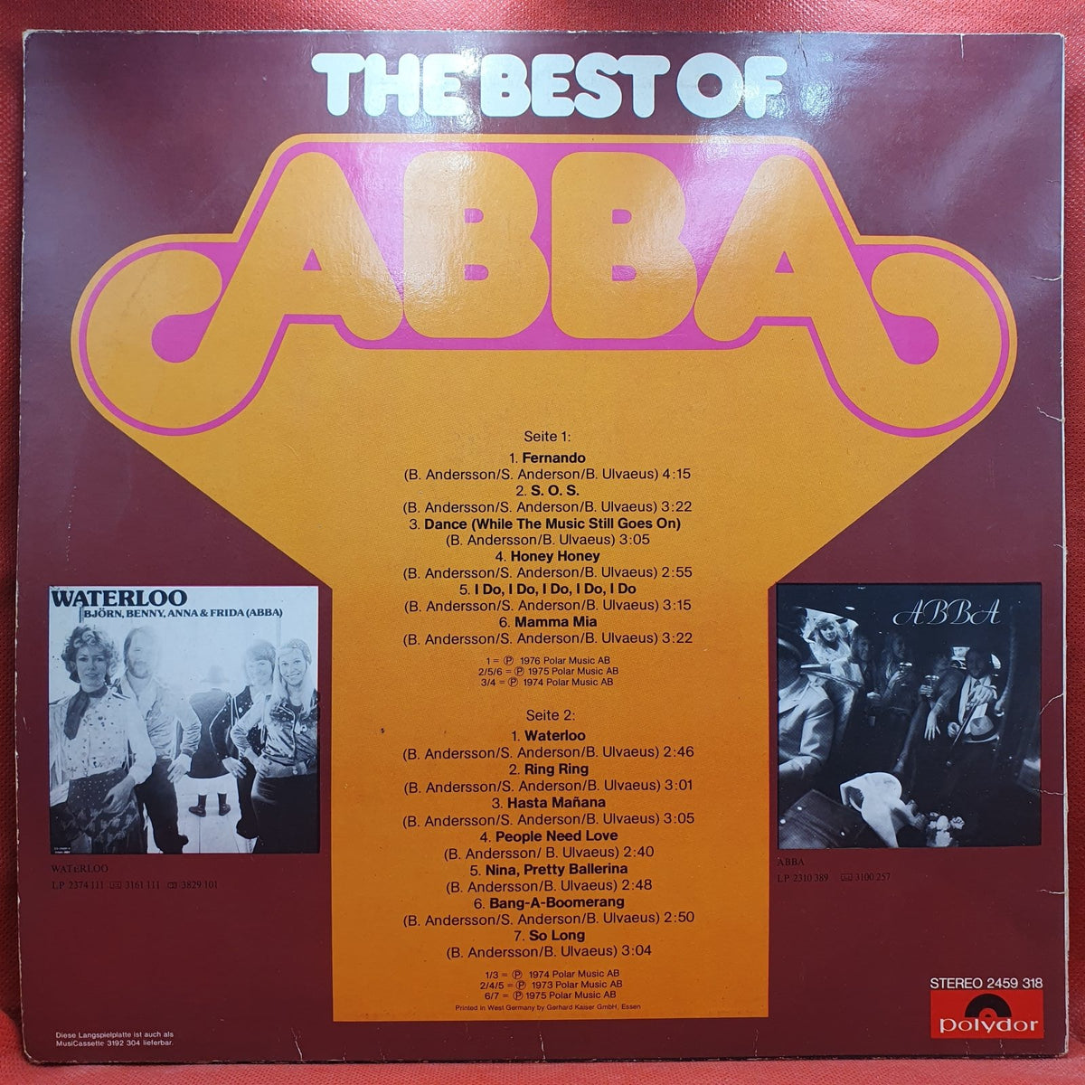 ABBA - The Best Of ABBA (LP) · fotografia 2 · VSO#1705-4218