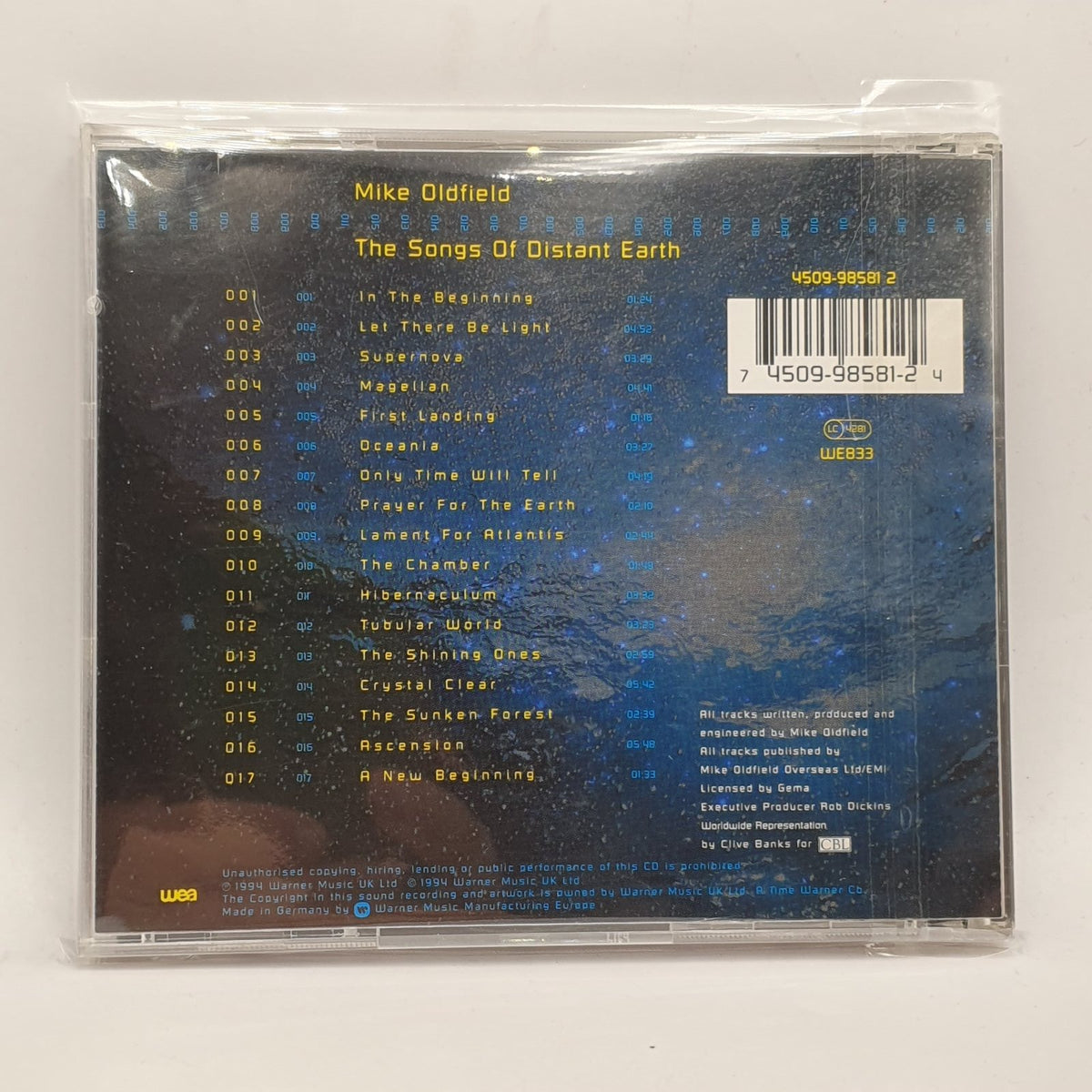 Mike Oldfield - The Songs Of Distant Earth (CD) · fotografia 2 · VSO#1770-4317