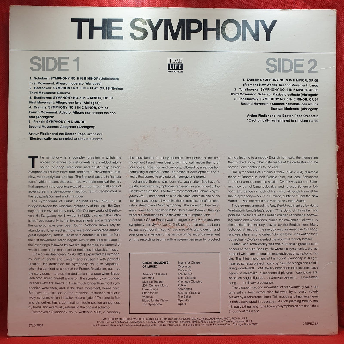 Arthur Fiedler And The Boston Pops Orchestra - The Symphony (LP) · fotografia 2 · VSO#1827-4442