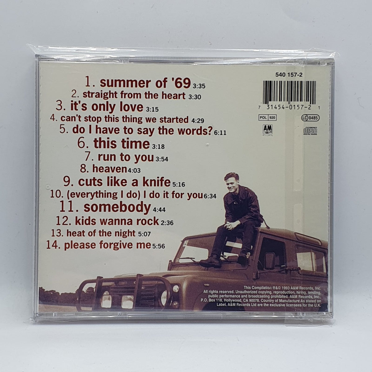 Bryan Adams - So Far So Good (CD) · fotografia 2 · VSO#1874-4647