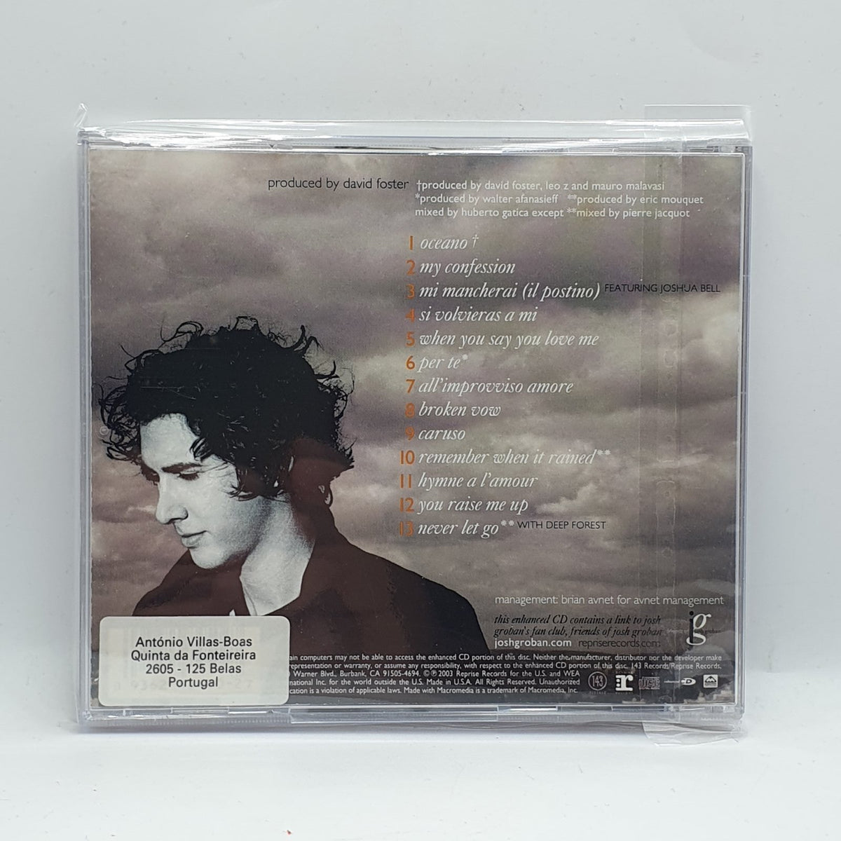 Josh Groban - Closer (CD) · fotografia 2 · VSO#1902-4562
