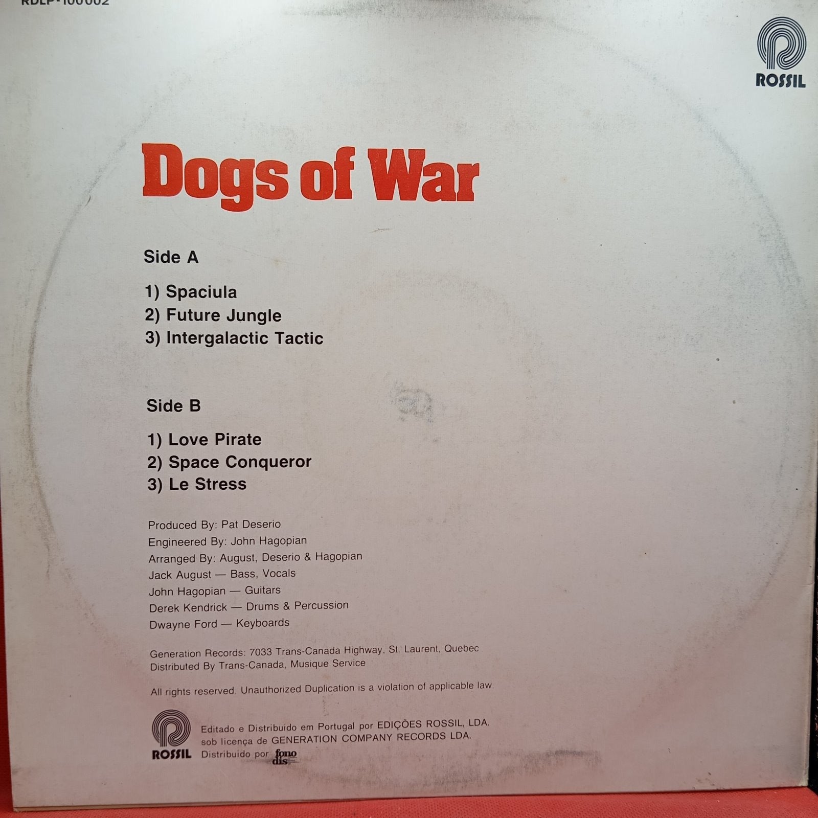 Dogs Of War - Spaciula / Love Pirate (LP) · fotografia 2 · VSO#208-570