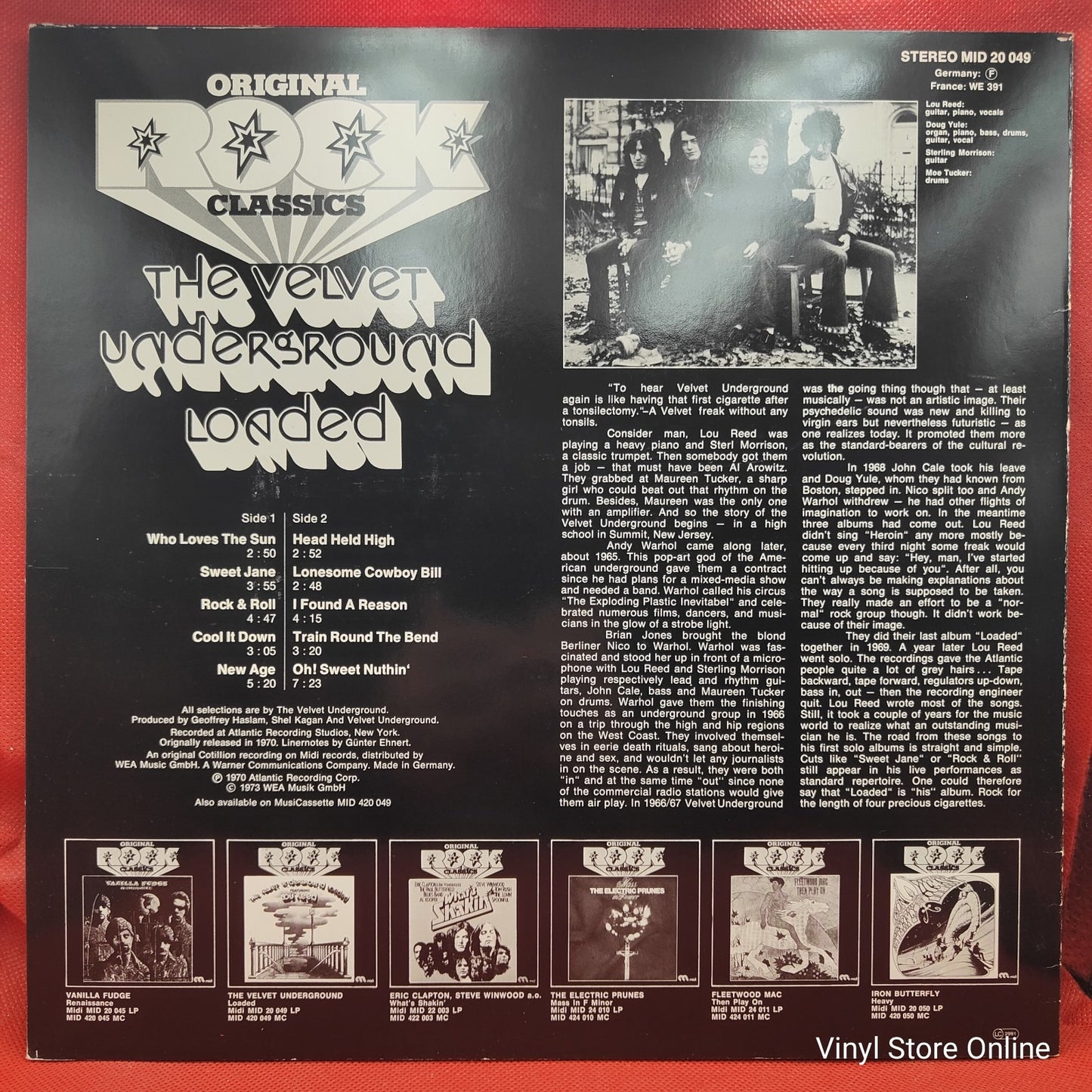 The Velvet Underground Featuring Lou Reed - Loaded (LP) · fotografia 2 · VSO#280-731