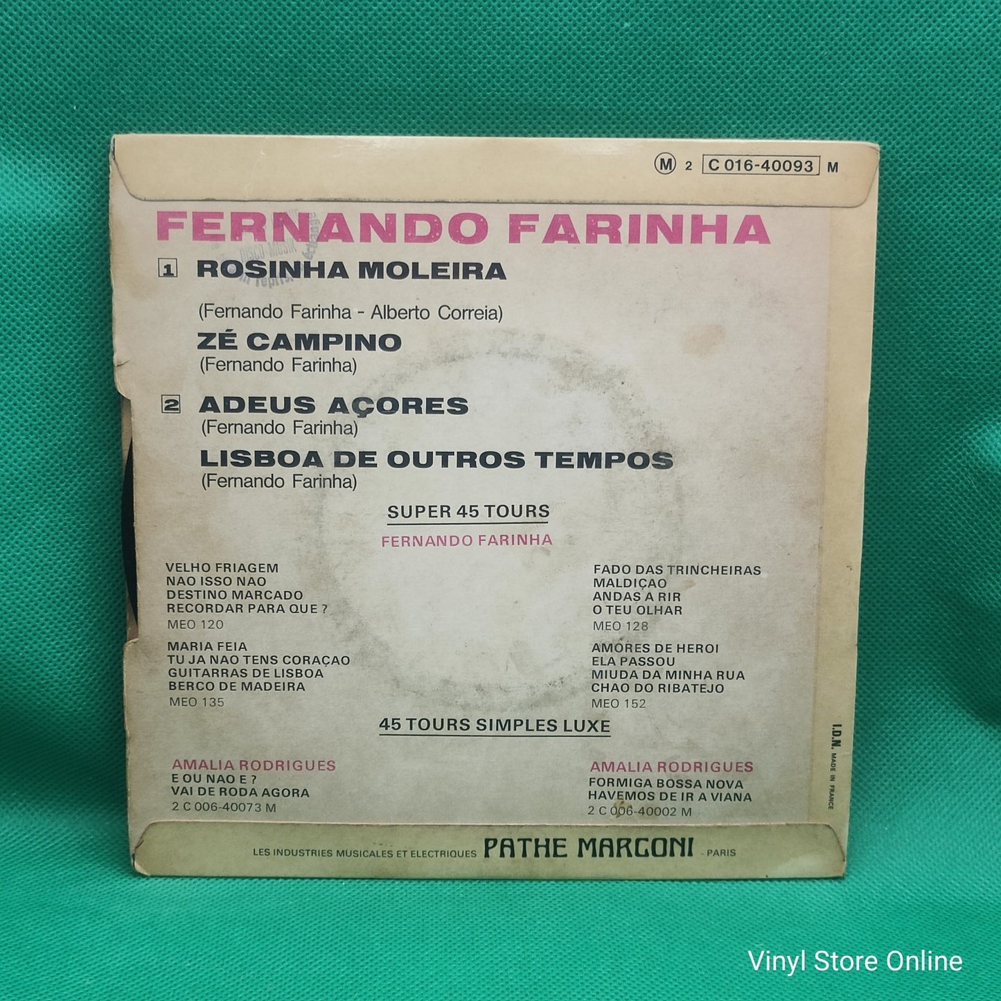 Fernando Farinha - Fernando Farinha E O Fado (EP) · fotografia 2 · VSO#321-896