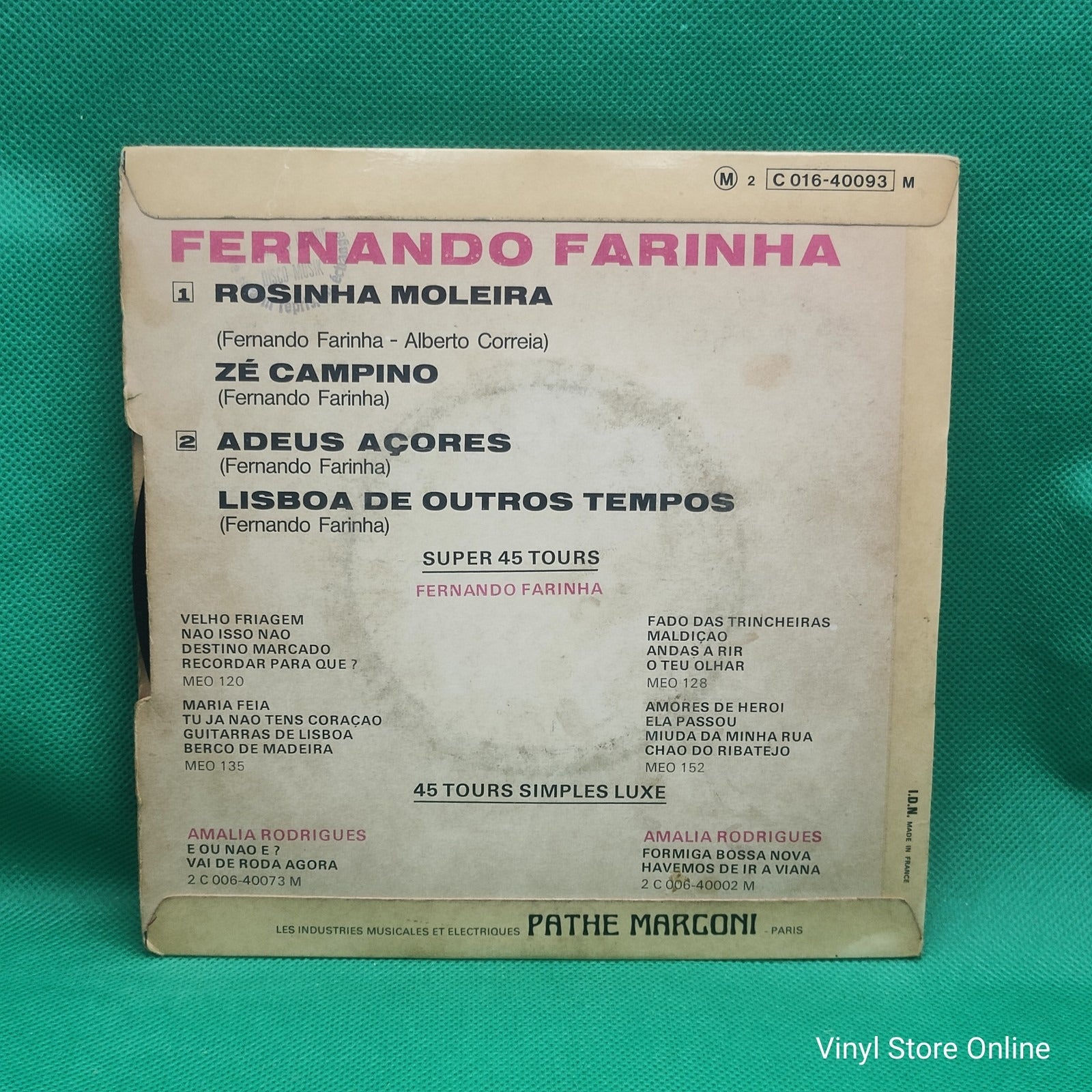 Fernando Farinha - Fernando Farinha E O Fado (EP) · fotografia 2 · VSO#321-896