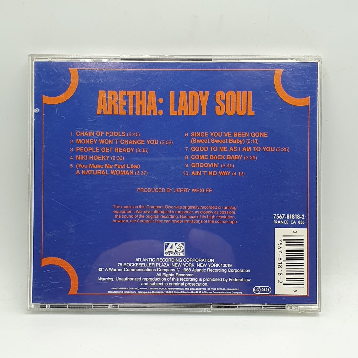 Aretha Franklin - Lady Soul (CD) · fotografia 2 · VSO#505-1367