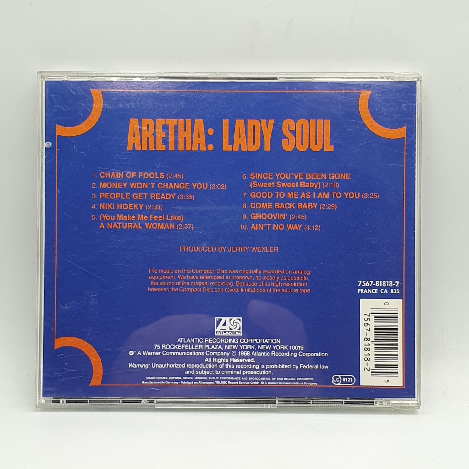 Aretha Franklin - Lady Soul (CD) · fotografia 2 · VSO#505-1367
