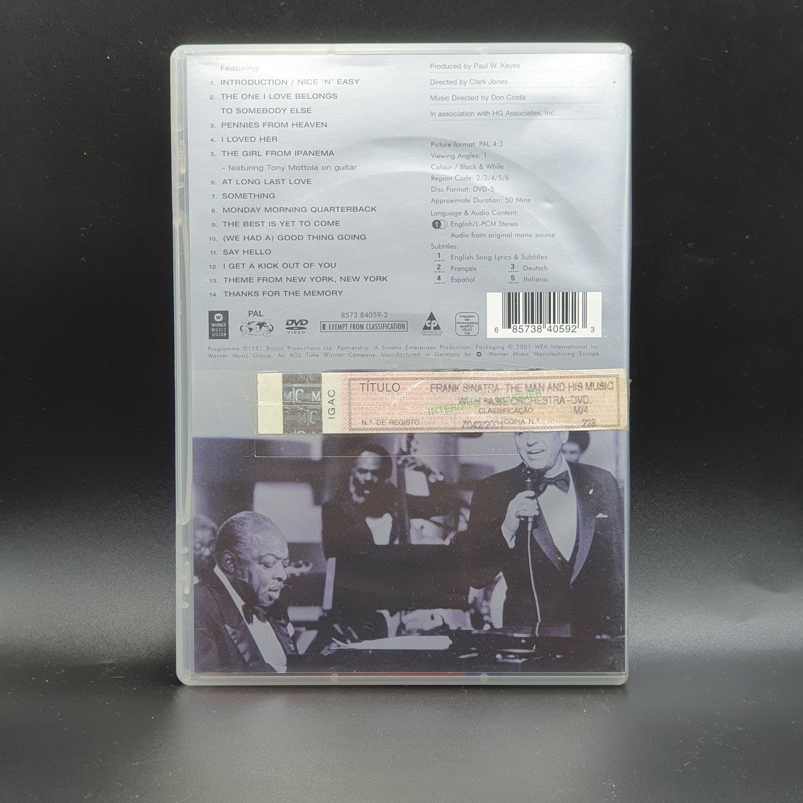 Frank Sinatra - The Man And His Music With Special Guest Count Basie And His Orchestra (DVD Música) · fotografia 2 · VSO#523-1473