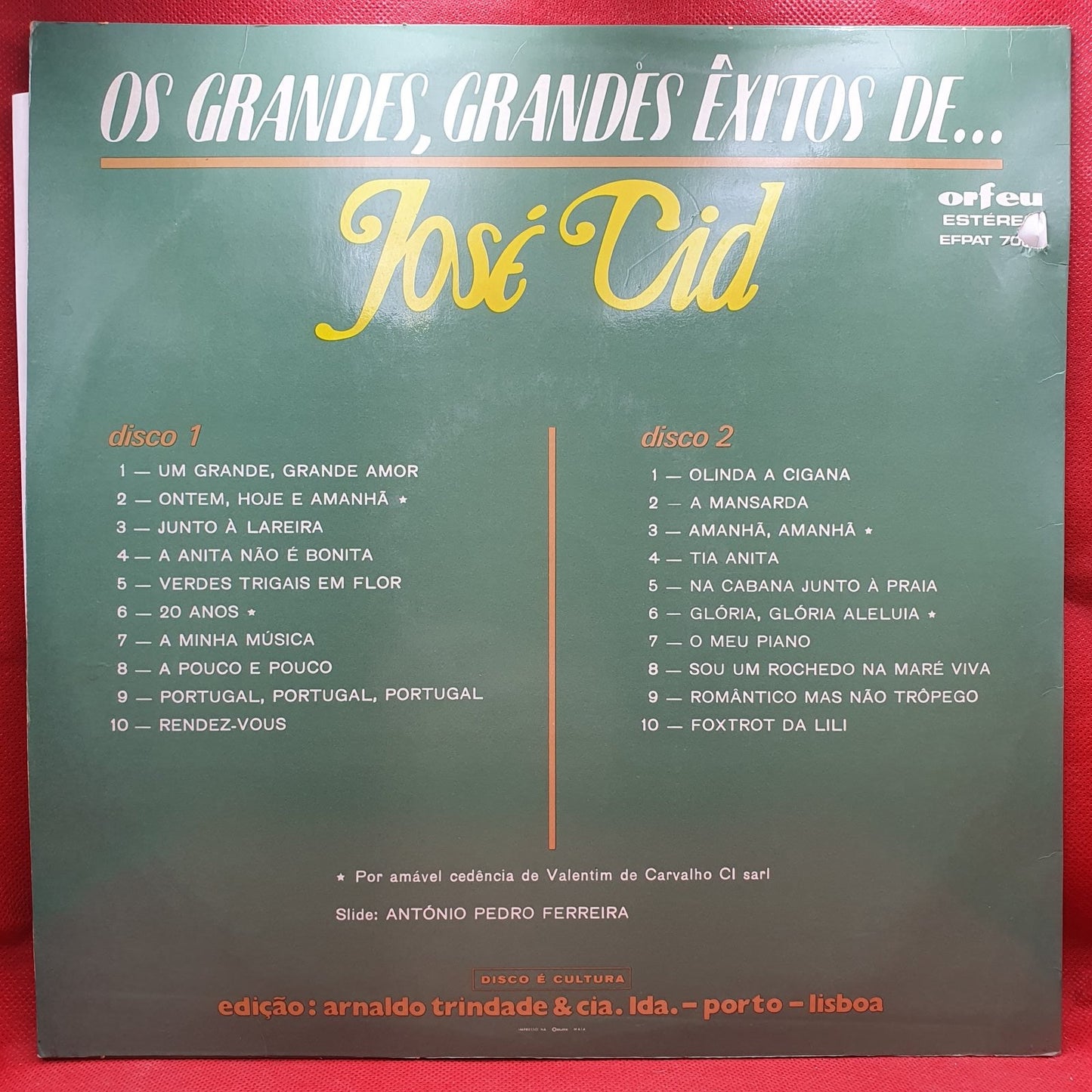 José Cid - Os Grandes, Grandes Êxitos De... (2xLP) · fotografia 2 · VSO#573-1586