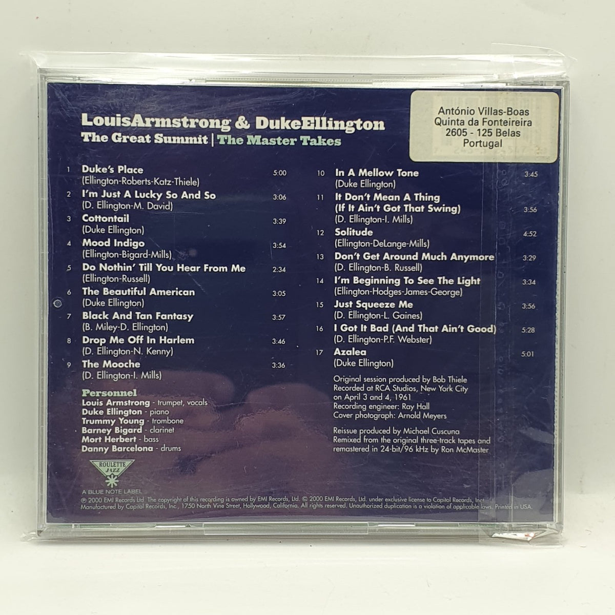 Louis Armstrong & Duke Ellington - The Great Summit: The Master Takes (CD) · fotografia 2 · VSO#669-1809