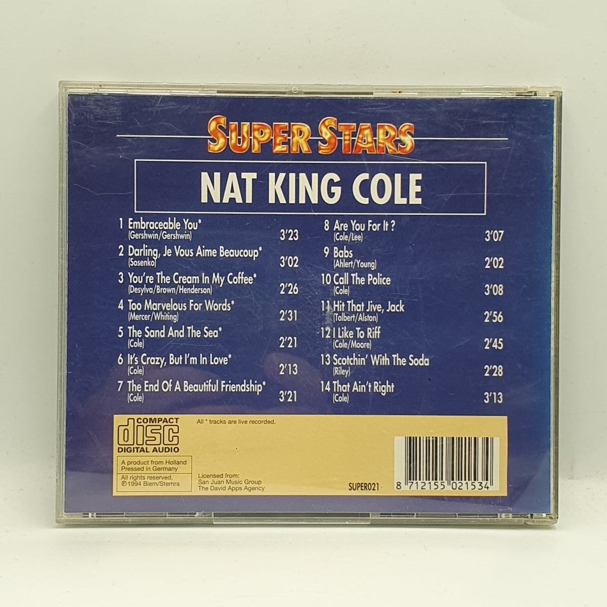 Nat King Cole - Super Stars (CD) · fotografia 2 · VSO#818-2268