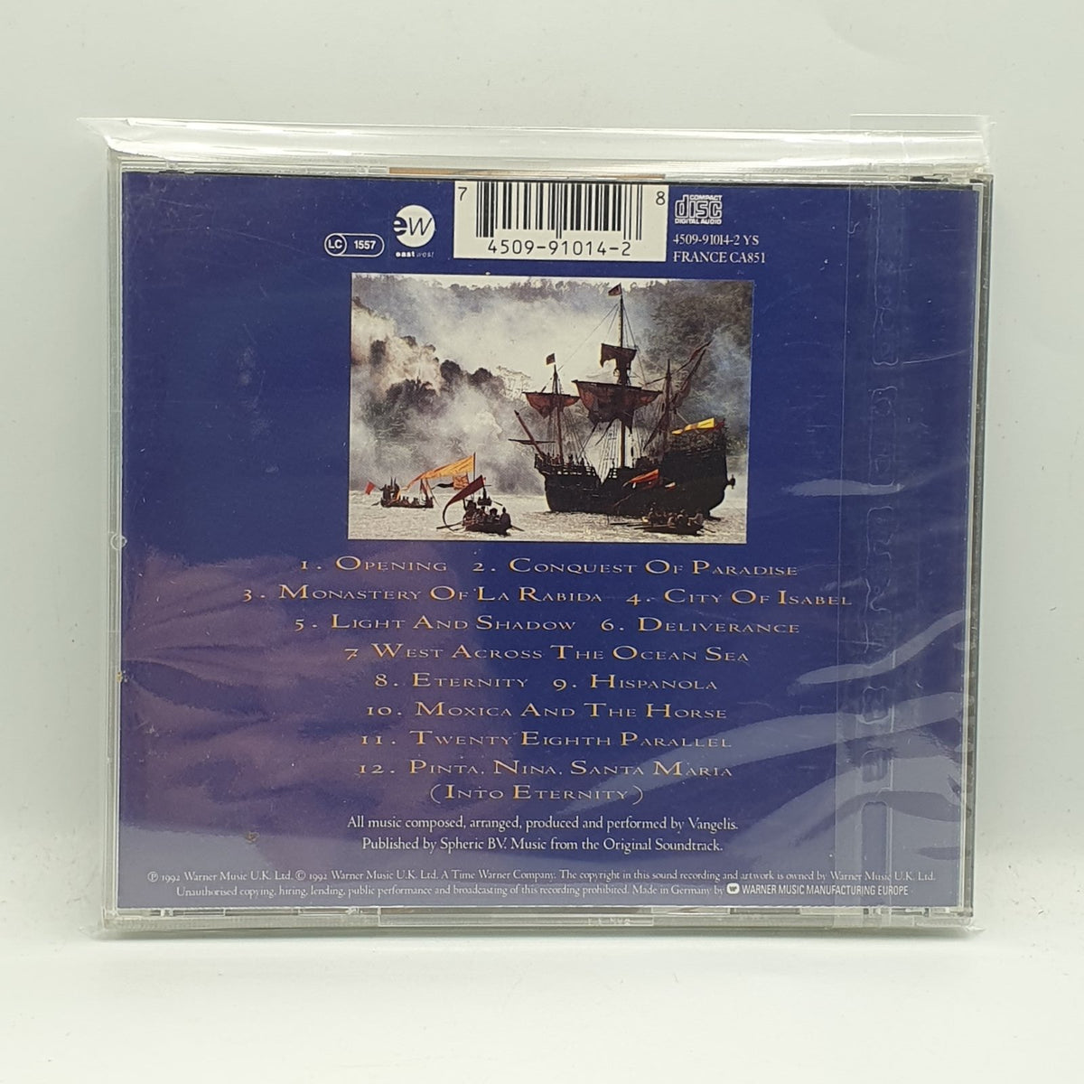 Vangelis - 1492 - Conquest Of Paradise (Music From The Original Soundtrack) (CD) · fotografia 2 · VSO#855-2158