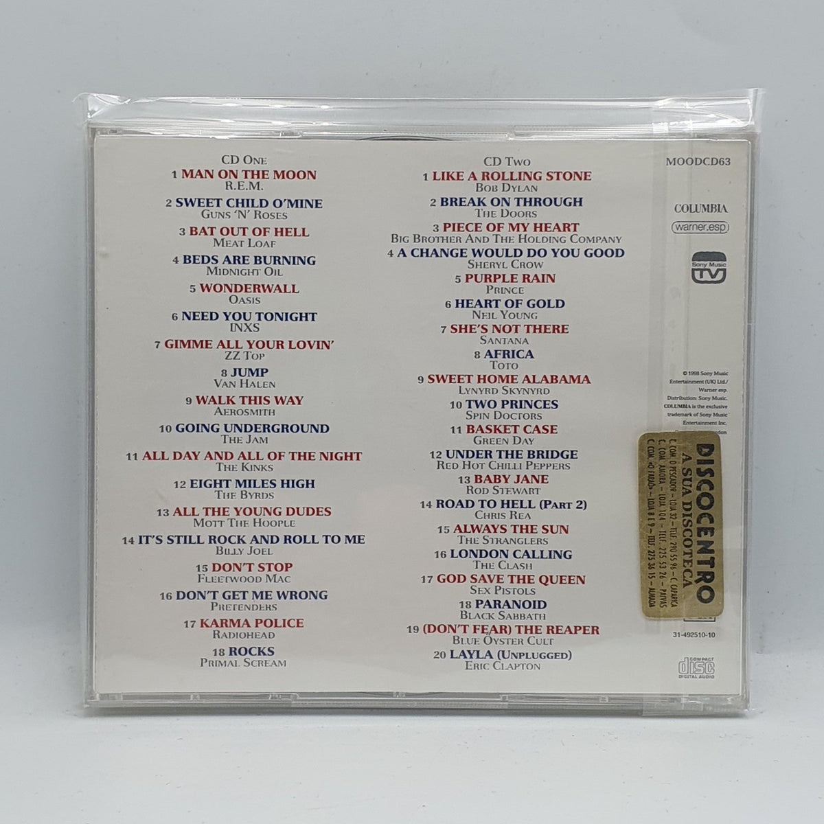 Various - The All Time Greatest Rock Songs Of The 60's, 70's, 80's & 90's Vol 2 (2xCD) · fotografia 2 · VSO#870-2110