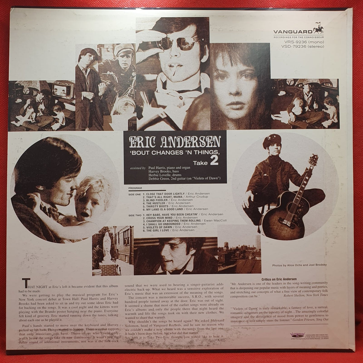 Eric Andersen - 'Bout Changes 'N Things, Take 2 (LP) · fotografia 2 · VSO#880-2379