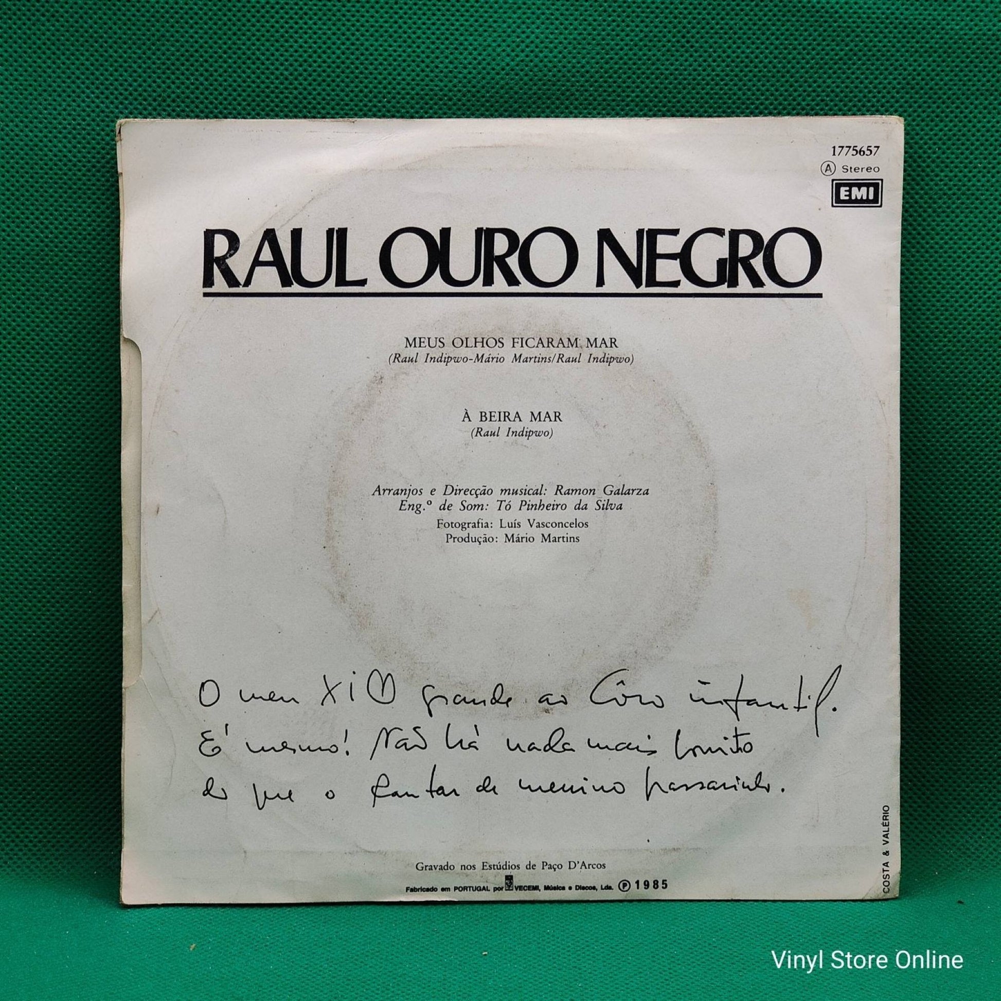 Raul Ouro Negro ‎– Meus Olhos Ficaram Mar - Vinyl Store Online