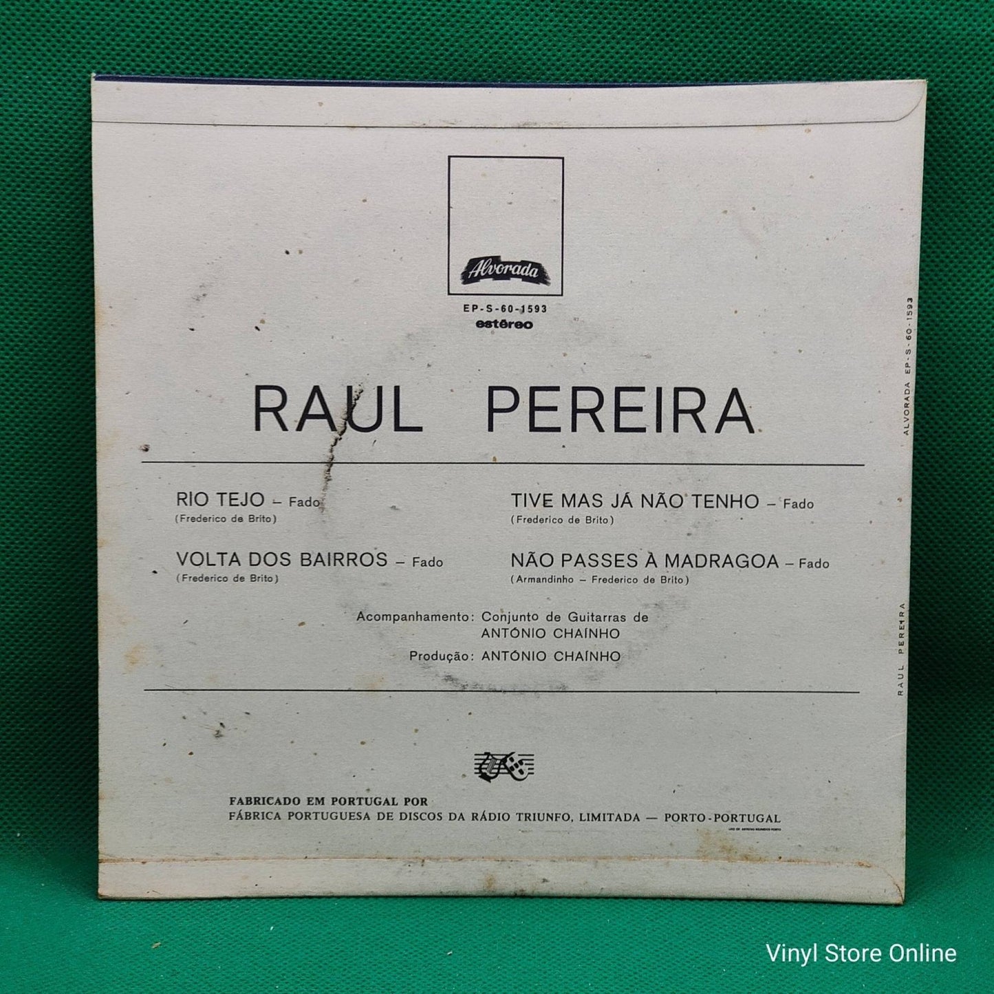 Raul Pereira ‎– Rio Tejo / Volta Dos Bairros - Vinyl Store Online