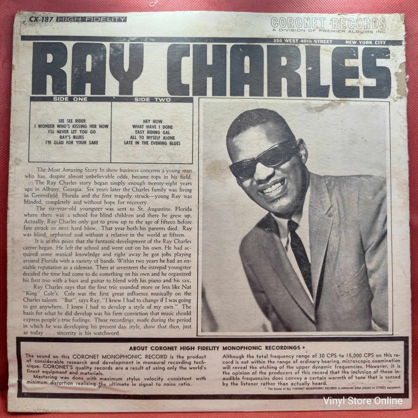 Ray Charles ‎– The Sensational Ray Charles - Vinyl Store Online