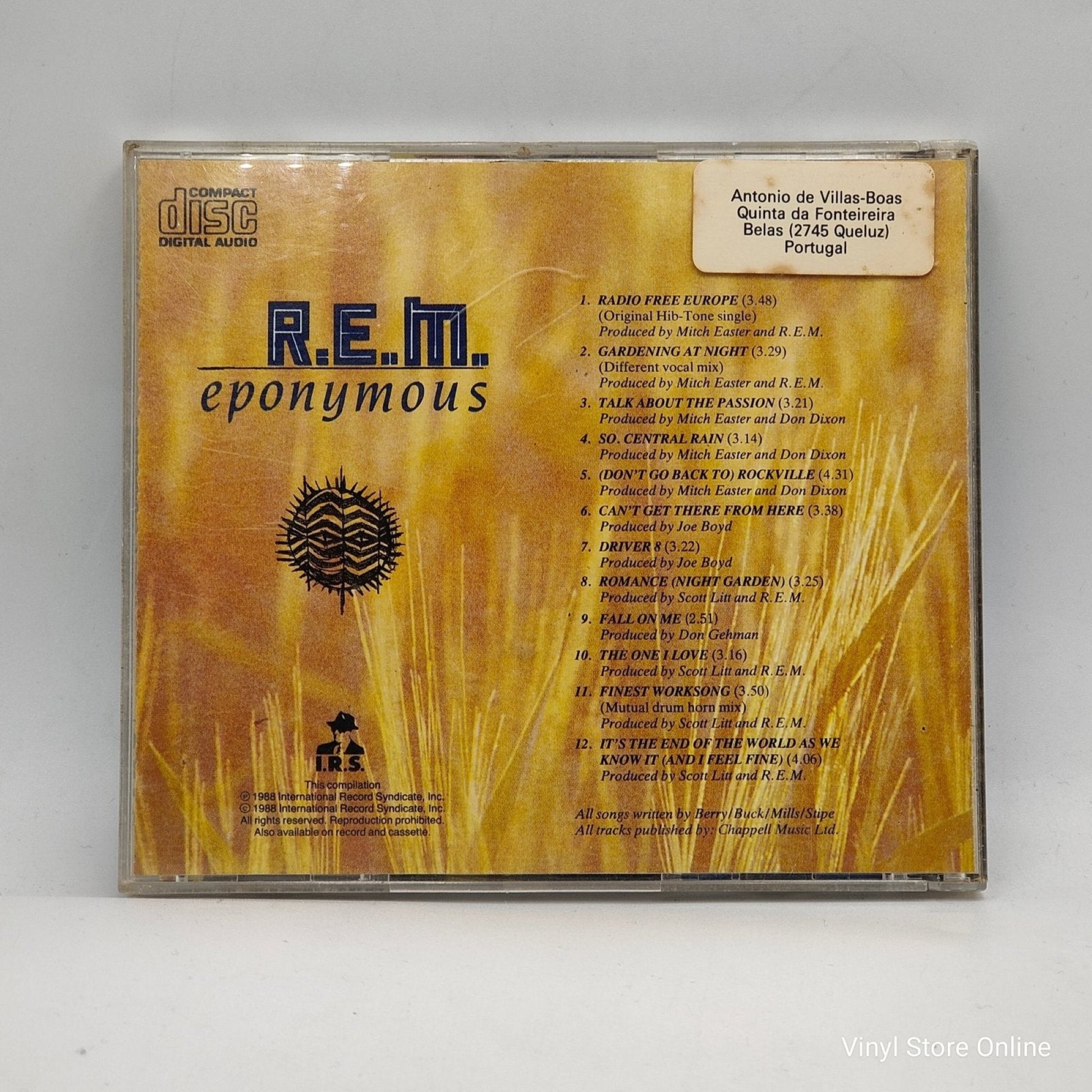 R.E.M. ‎– Eponymous - Vinyl Store Online