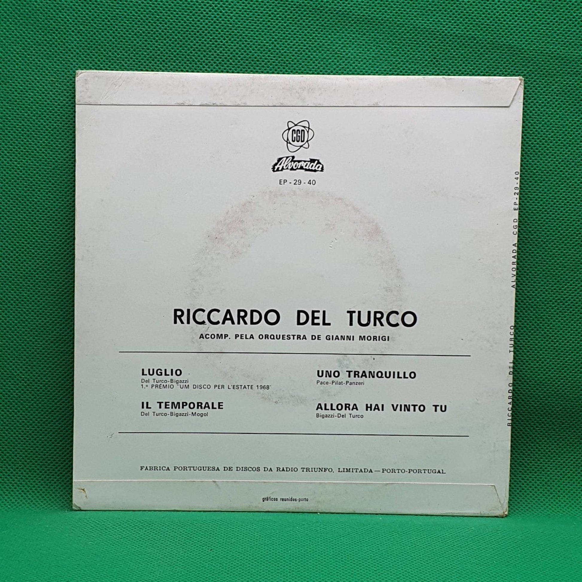 Riccardo Del Turco ‎– Luglio - Vinyl Store Online