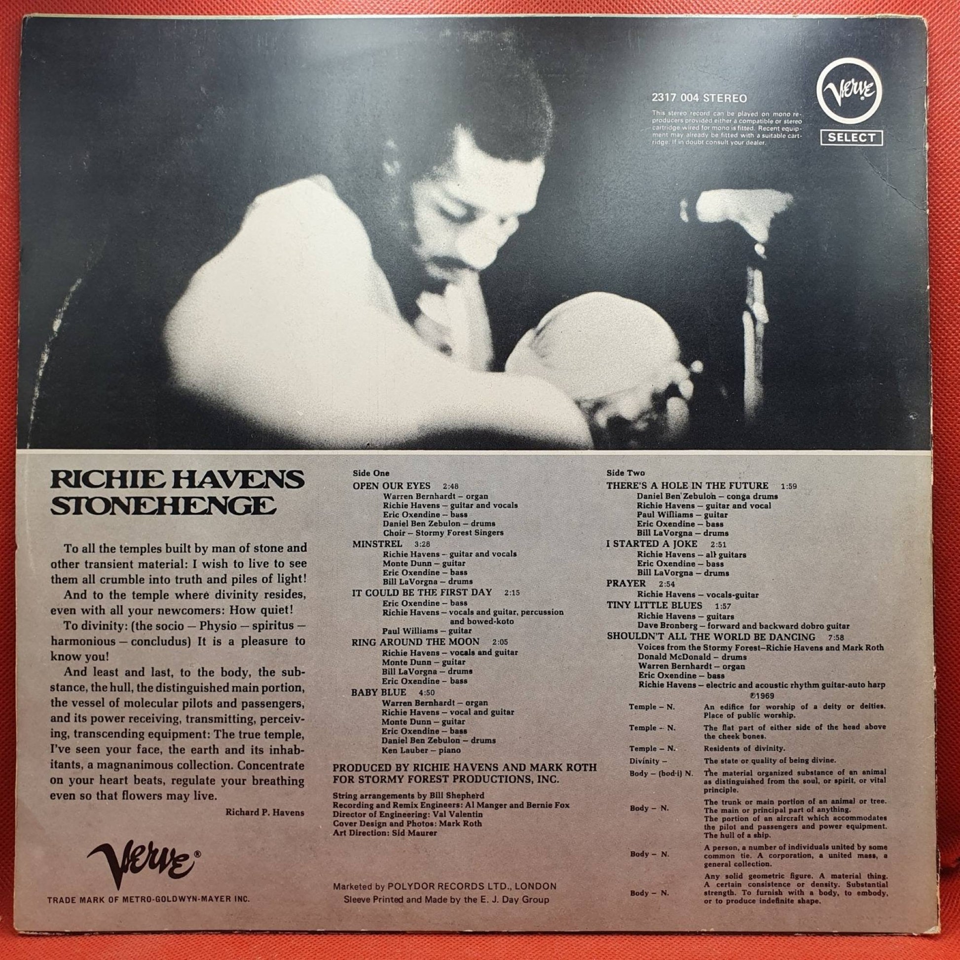 Richie Havens ‎– Stonehenge - Vinyl Store Online