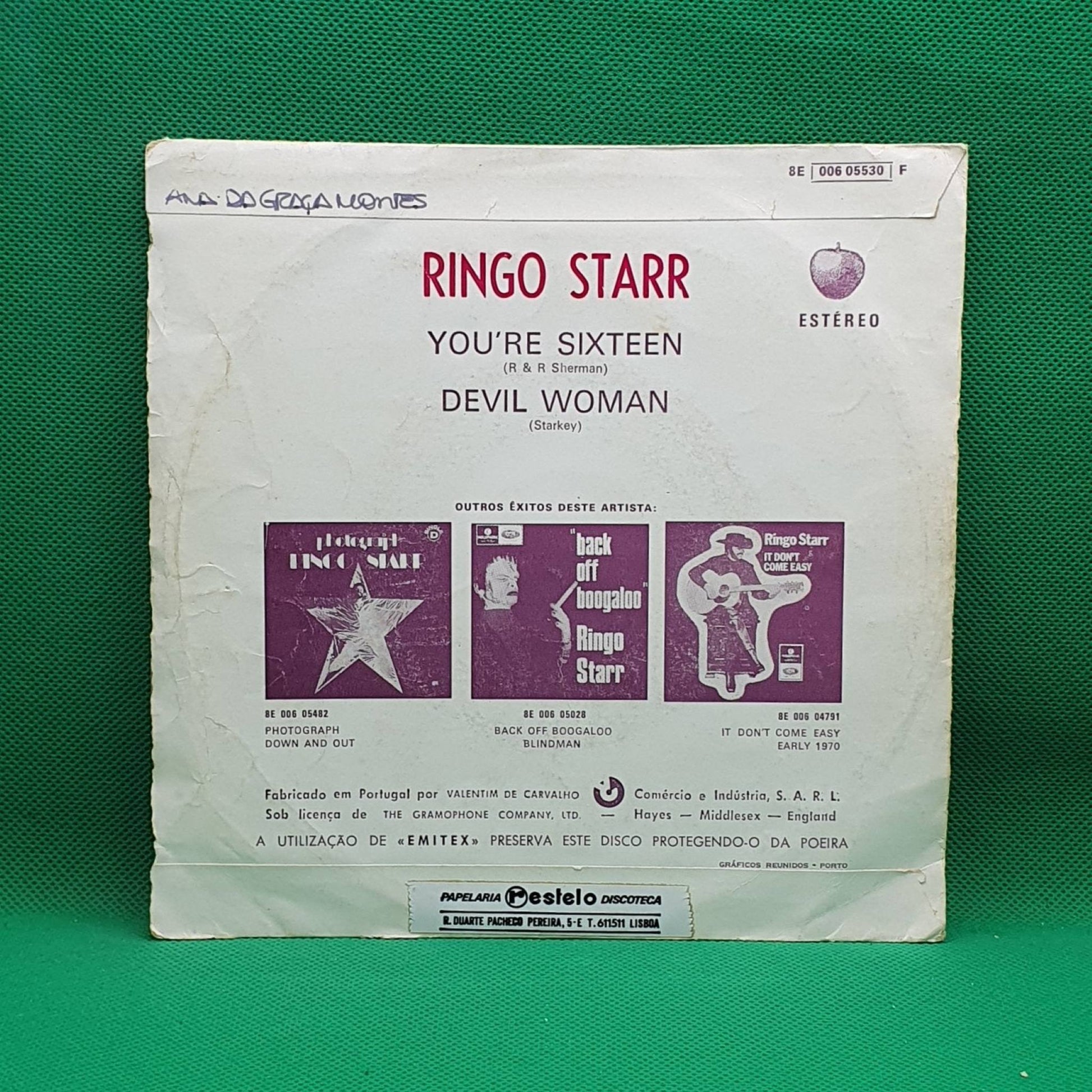 Ringo Starr ‎– You're Sixteen - Vinyl Store Online