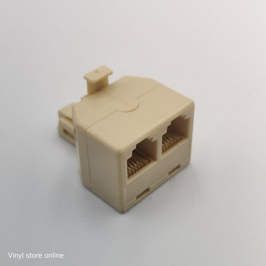 Doppelter RJ11 6P/4C-Adapter, 1 Stecker, 2 Buchsen – REF:2090BL