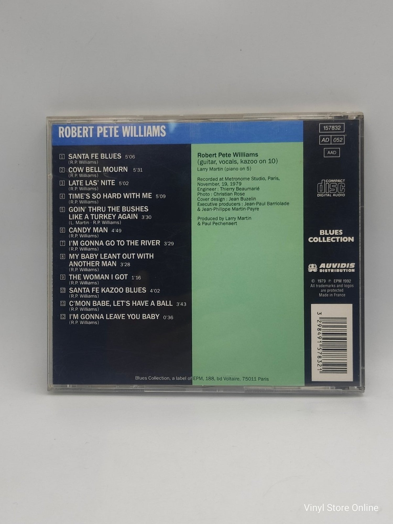 Robert Pete Williams ‎– Santa Fe Blues 'Last Recordings' - Vinyl Store Online