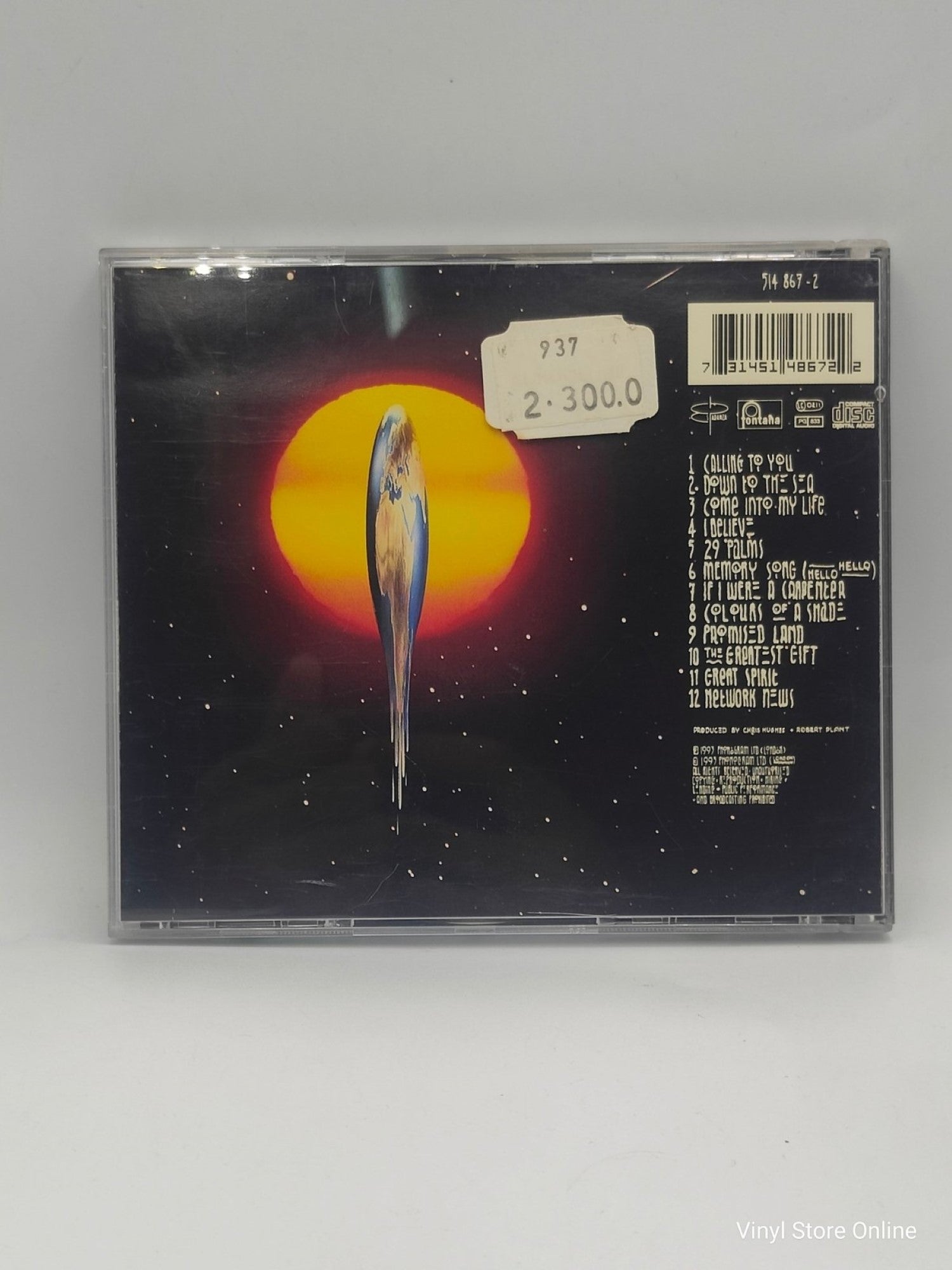 Robert Plant ‎– Fate Of Nations - Vinyl Store Online