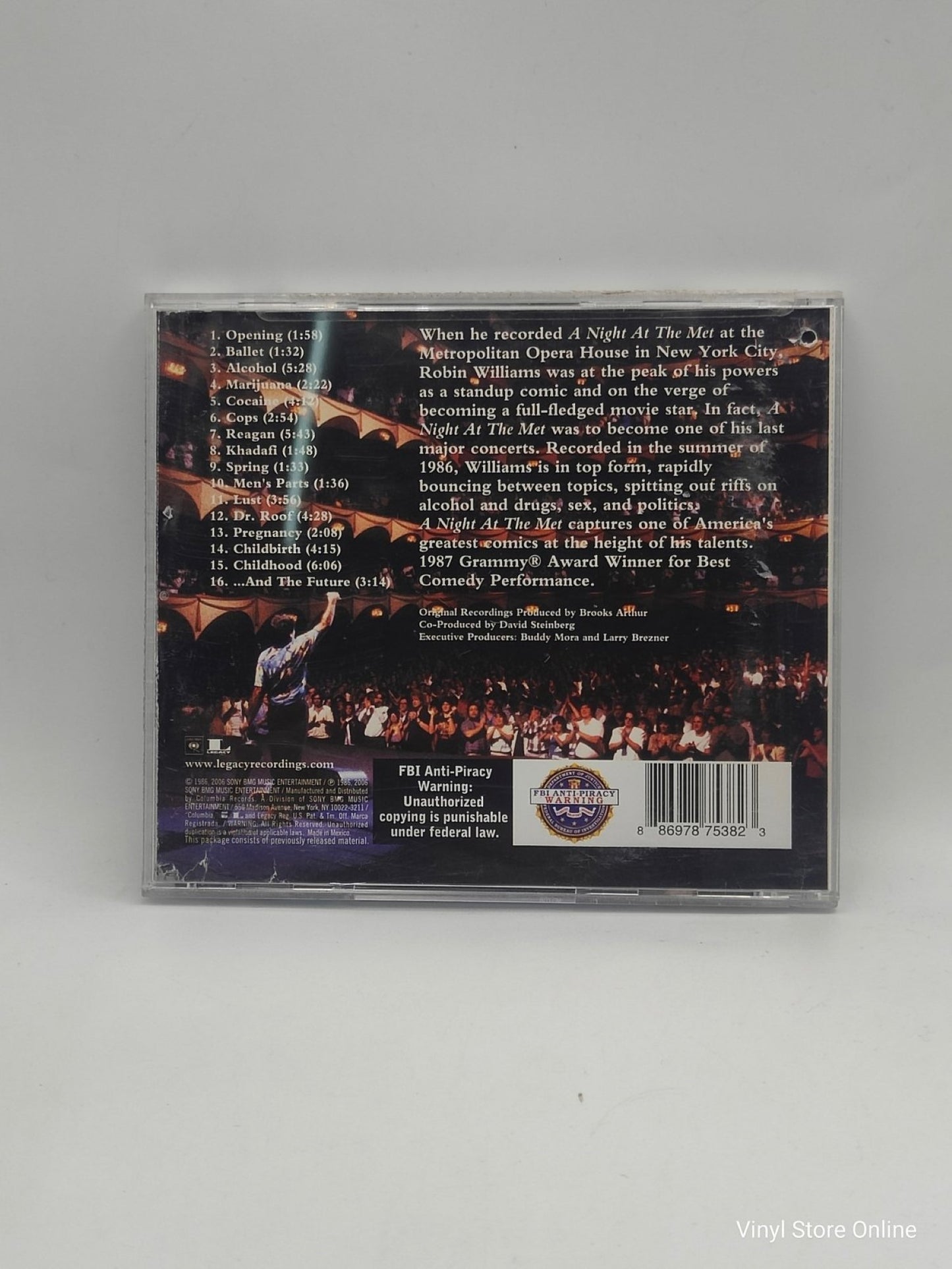 Robin Williams ‎– A Night At The Met - Vinyl Store Online